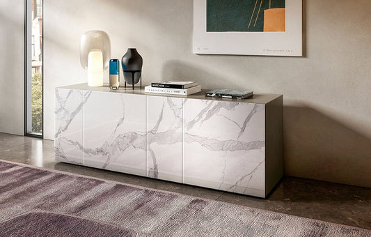 36e8 XGlass Statuario Sideboard by Lago