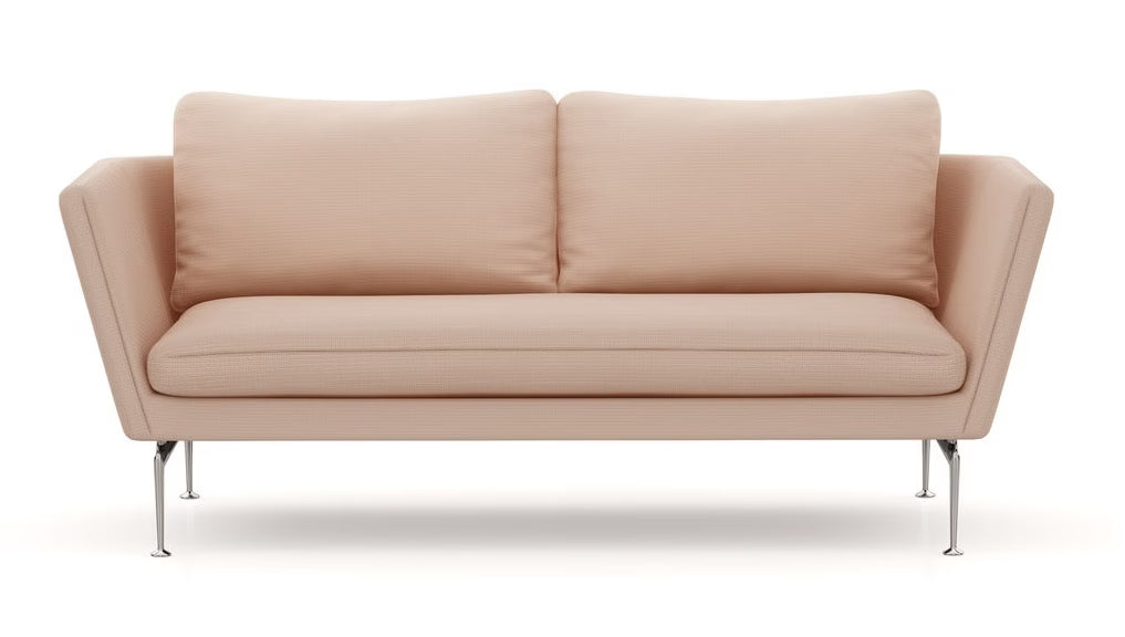 Vitra Suita Two-Seater Sofa, Fabric, Leather Upholstery