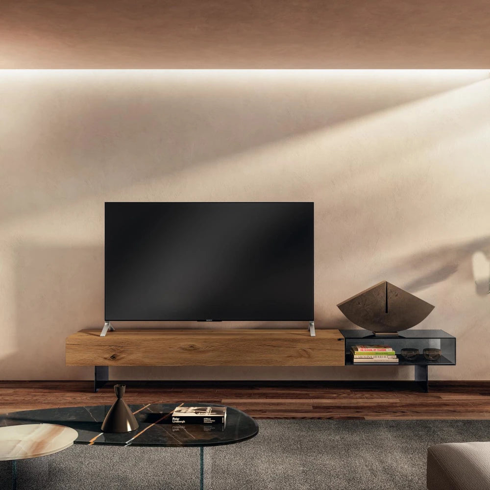 Lago 36e8 Glass TV media unit comp 1406
