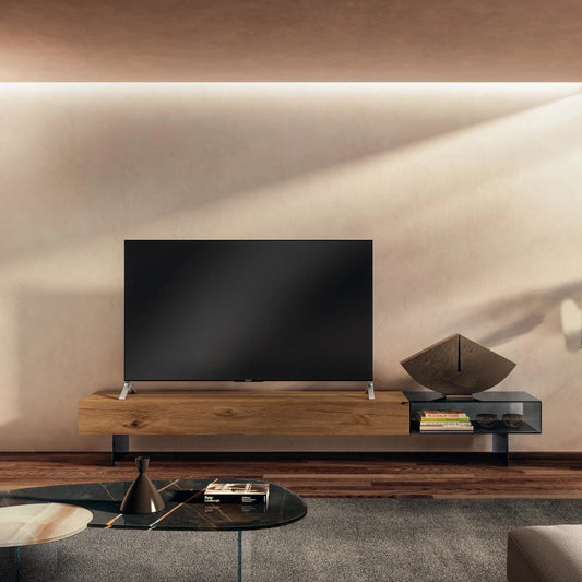 Lago 36e8 Glass TV media unit comp 1406