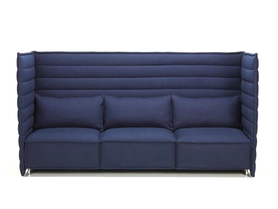 Vitra Alcove Plume High Back Three-Seater Sofa, Fabric Upholstery