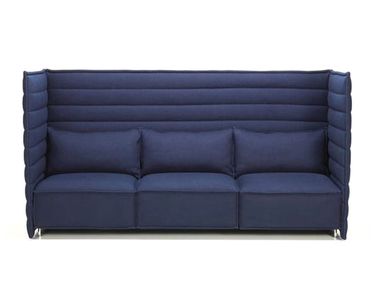 Vitra Alcove Plume High Back Three-Seater Sofa, Fabric Upholstery