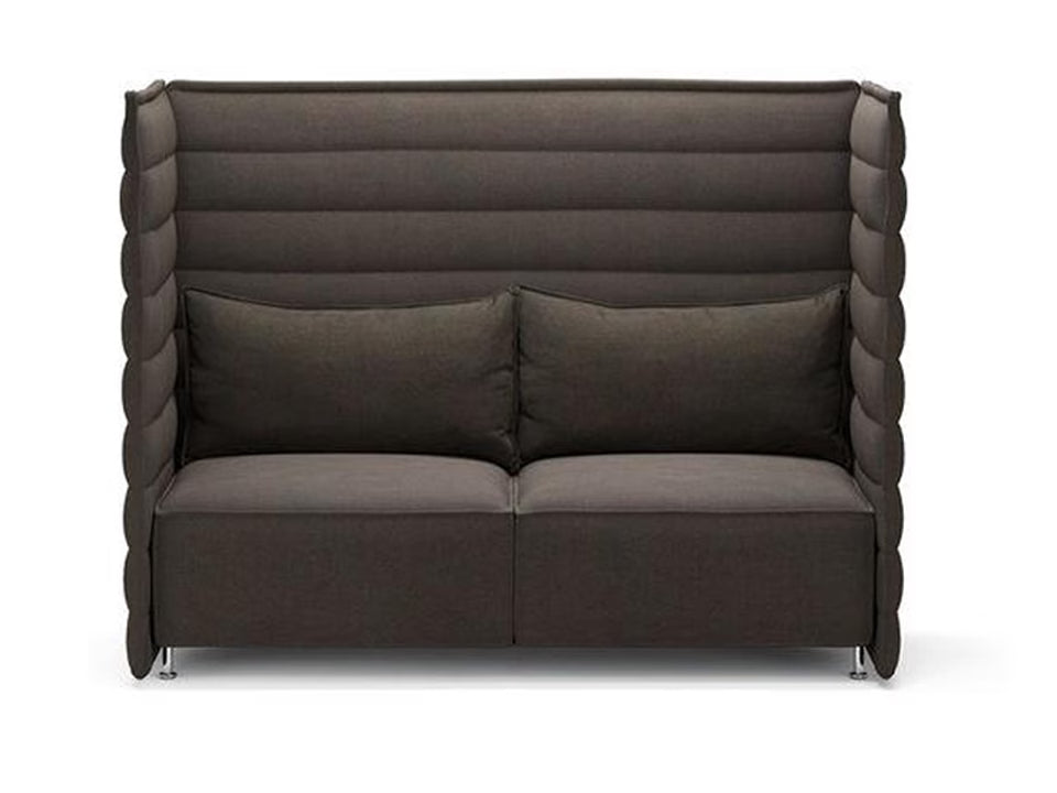 Vitra Alcove Plume High Back Two-Seater Sofa, Fabric Upholstery