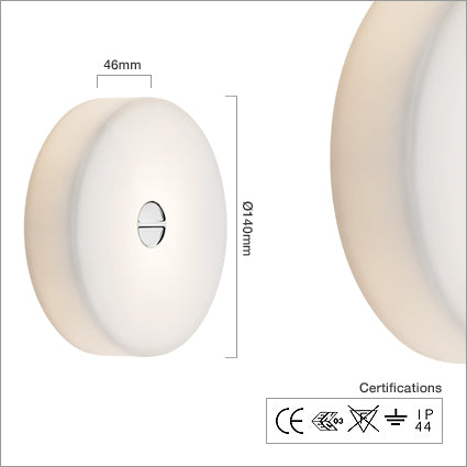Button Mini Ceiling/Wall Light by Flos
