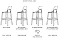 Sharky Alu Stool by Kristalia