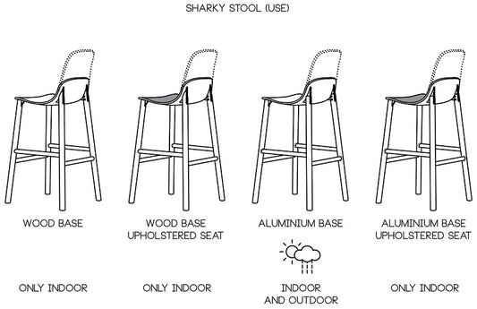 Sharky Alu Stool by Kristalia