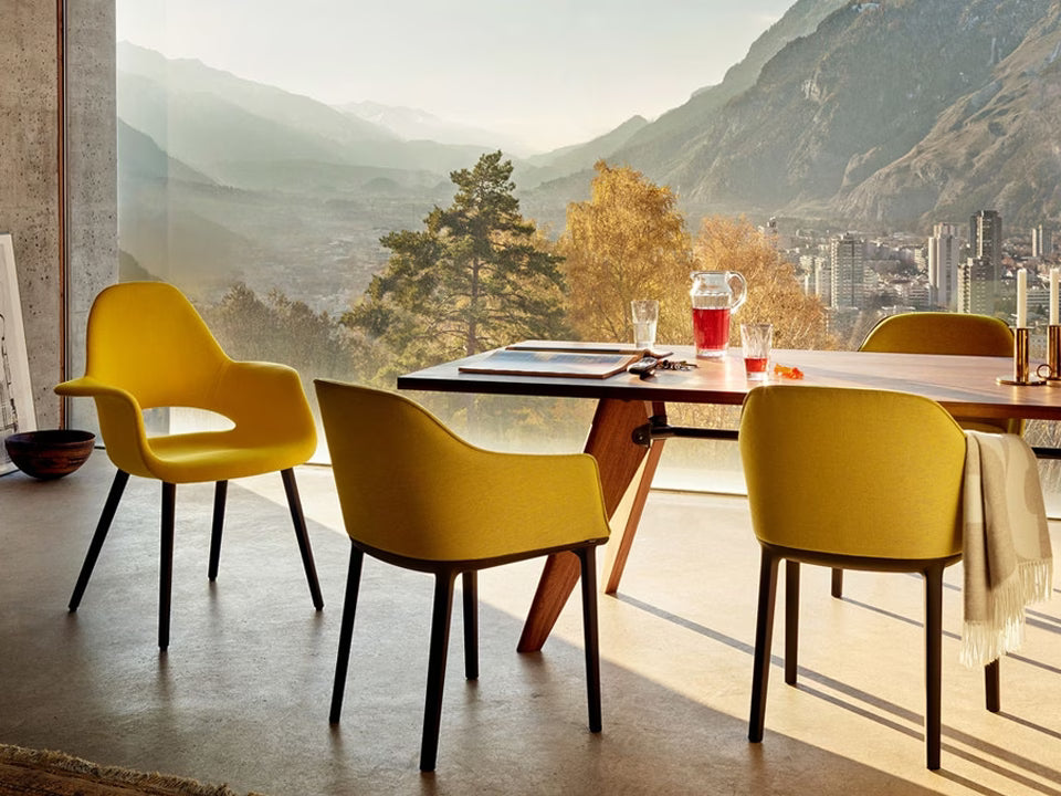 Vitra Softshell Chair, Fabric, Leather Upholstery
