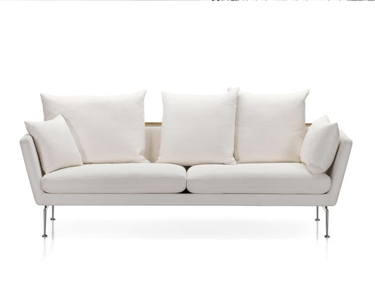 Vitra Suita Three-Seater Sofa, Fabric, Leather Upholstery