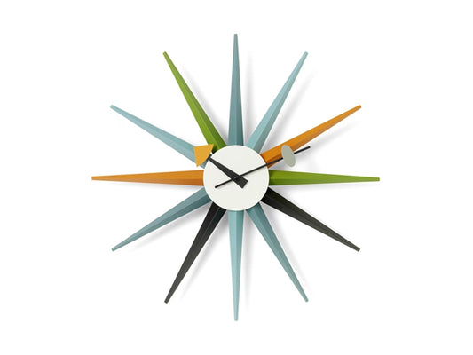 Vitra Sunburst Wall Clock, Wood and Metal
