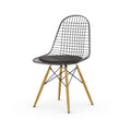 Vitra DKW 5 Wire Chair with Wood base & Seat Cover Fabric or Leather