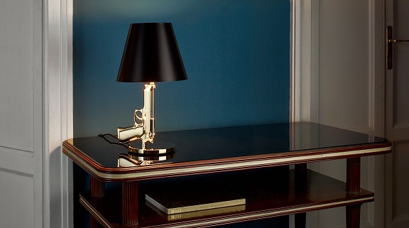 Bedside gun lamp deals