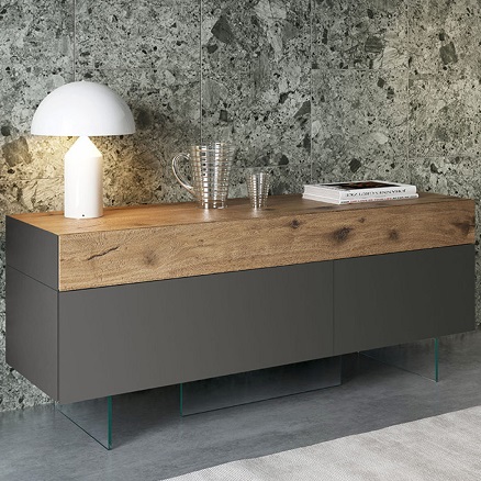 36e8 Wildwood Grafite Sideboard by Lago