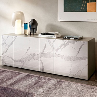 36e8 XGlass Statuario Sideboard by Lago