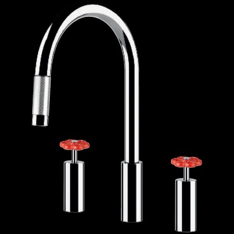 Marine Mixer with Pull-Out Aerator by Gessi