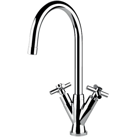 Venture Twin Cross-Head Monobloc Mixer by Gessi