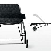 Rest Outdoor Lounger on Wheels by Kristalia