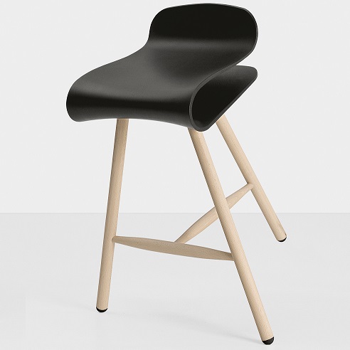 BCN Wooden Base Stool by Kristalia