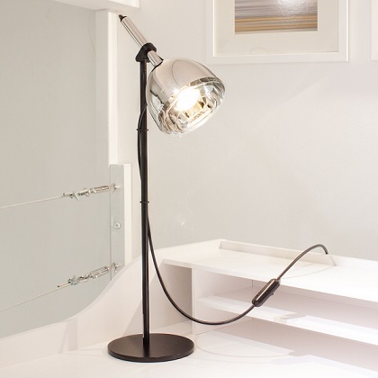 Ligne Roset Chrome Bell Table/Reading Light 