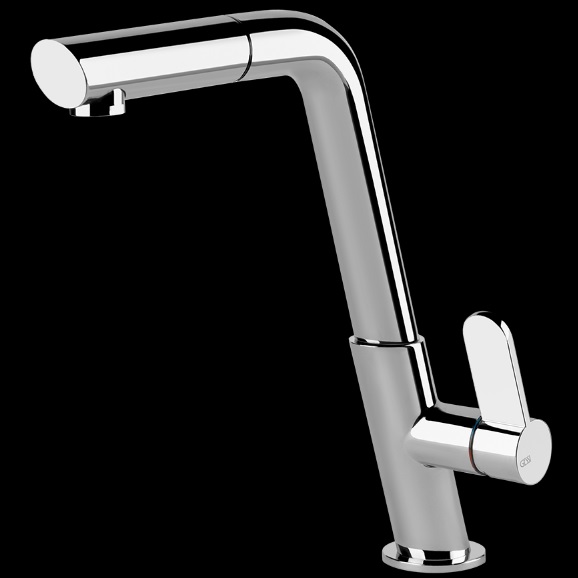 Incline Swivel L-Spout and Pull-Out Aerator by Gessi