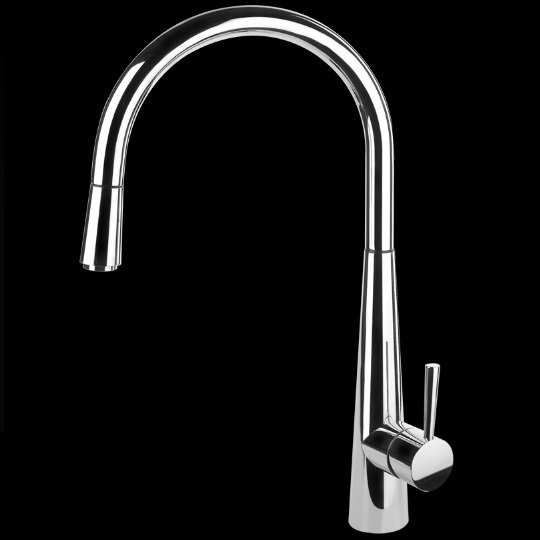 Just Mixer with Pull-Out Spray by Gessi